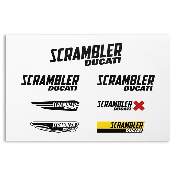 DUCATI Scrambler Main &quot;Logos&quot; Aufkleberset