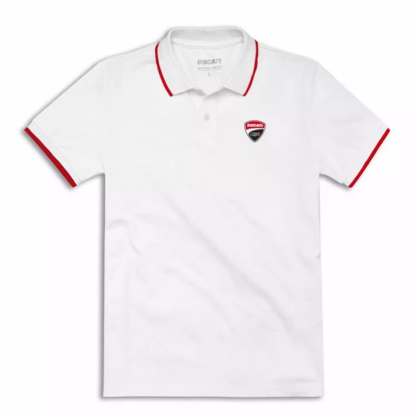 DUCATI Polo Shirt DC Logo weiss